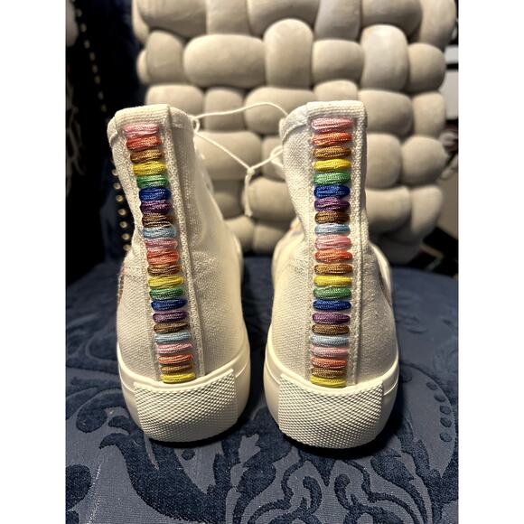 American Eagle Pride White High Tops NWT Size 8 - Picture 3 of 6